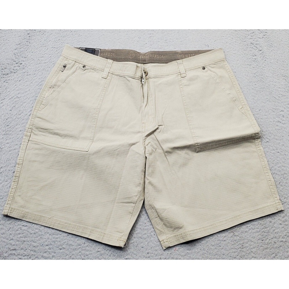 Weatherproof‎ Utility Shorts Men's 40 Brown Solid Deep Trail Pockets Comfortable